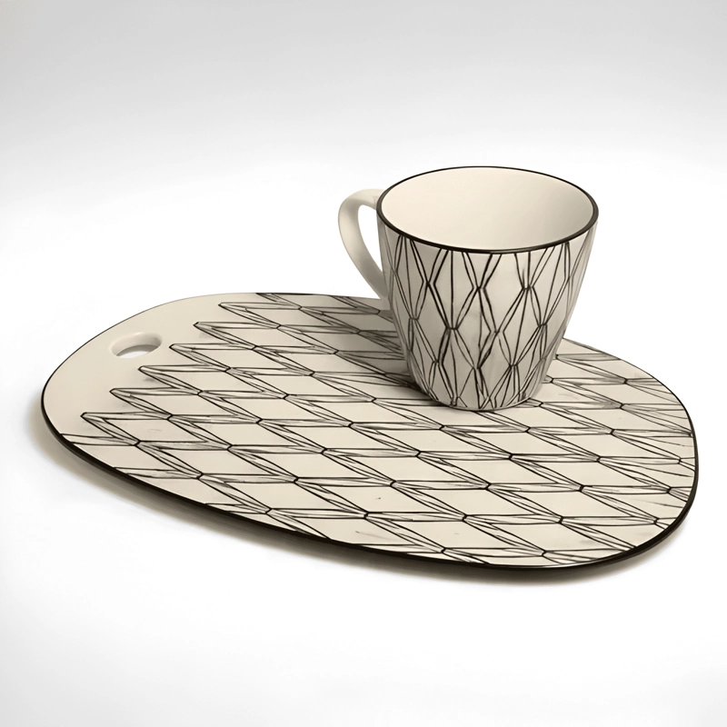 SET DE PLATO Y TAZA DE CERAMICA - 2