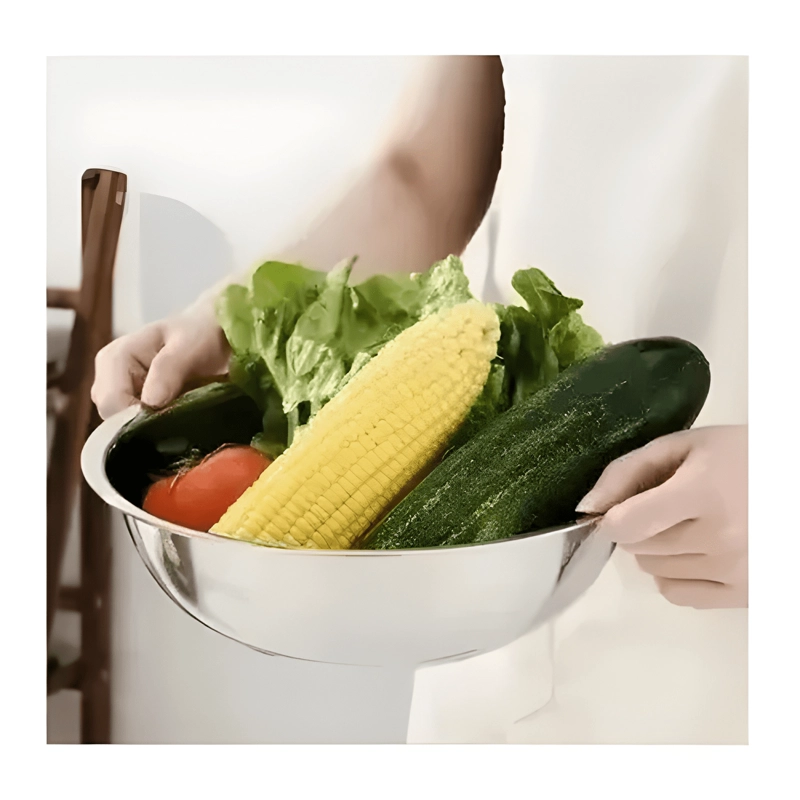 PACK DE 5 BOWLS DE ACERO INOXIDABLE NICE IDEAL PARA MEZCLAR - 1