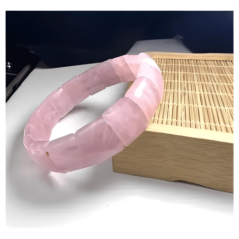 PULSERA DE CUARZO BRAZALETE ROSADO - 1