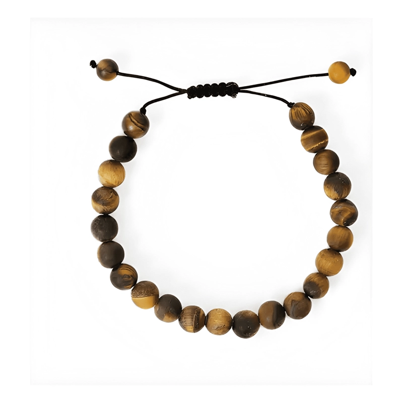 PULSERA OJO DE TIGRE AJUSTABLE PIEDRA NATURAL UNISEX 8MM - 1