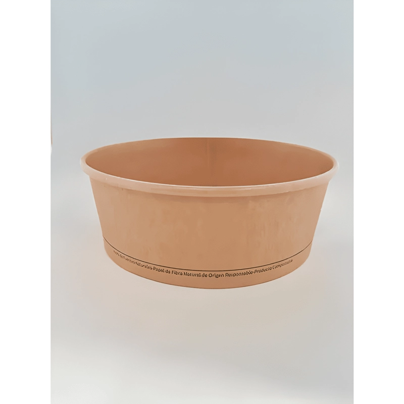 ENVASE BOWL KRAFT PLA 1300CC CON TAPAS 300 UNIDADES - 1