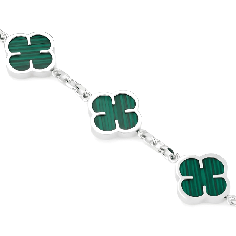 PULSERA GREEN CLOVER ORO18K POSITIVIDAD SAINT VENIK #9 - 3
