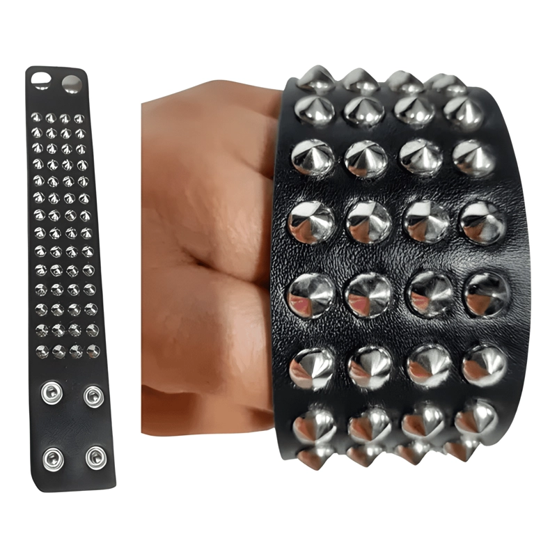 BRAZALETE PULSERAS PUNK ROCK MUÑEQUERA - 2