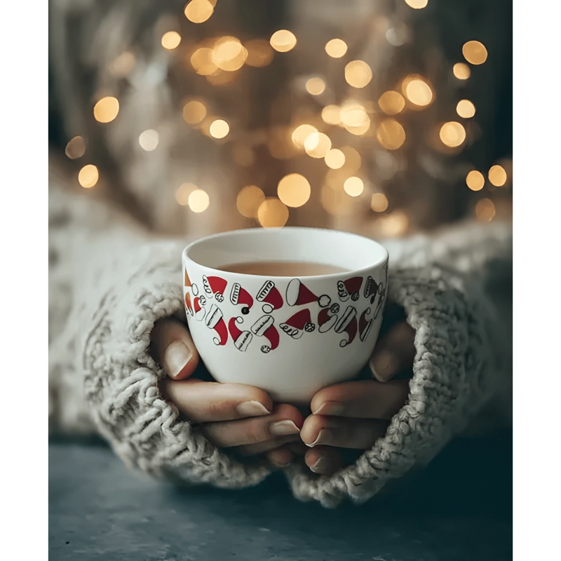 VAJILLA PORCELANA NAVIDAD, 6 PERSONAS 30 PIEZAS, HOHOHO - 3
