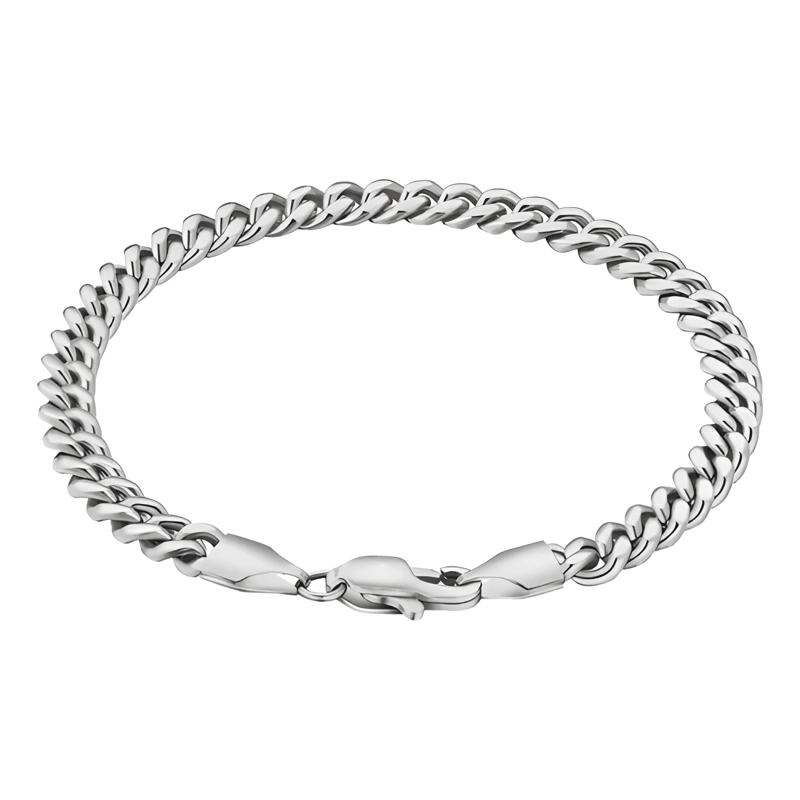 PULSERA MIAMI CUBAN 5MM UNISEX SAINT VENIK 19 CM PLATEADA - 1