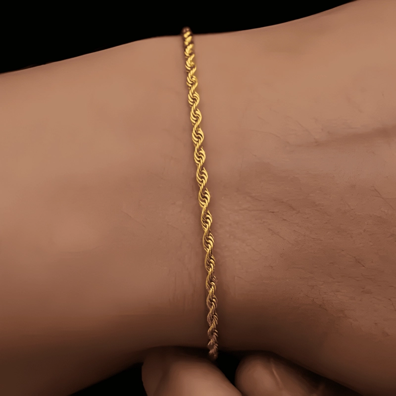 PULSERA ROPE ORO 3MM ATRACCION CARACTER SAINT VENIK 20 CM - 3