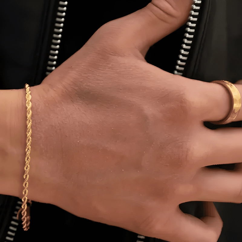 PULSERA ROPE ORO 3MM ATRACCION CARACTER SAINT VENIK 20 CM - 4