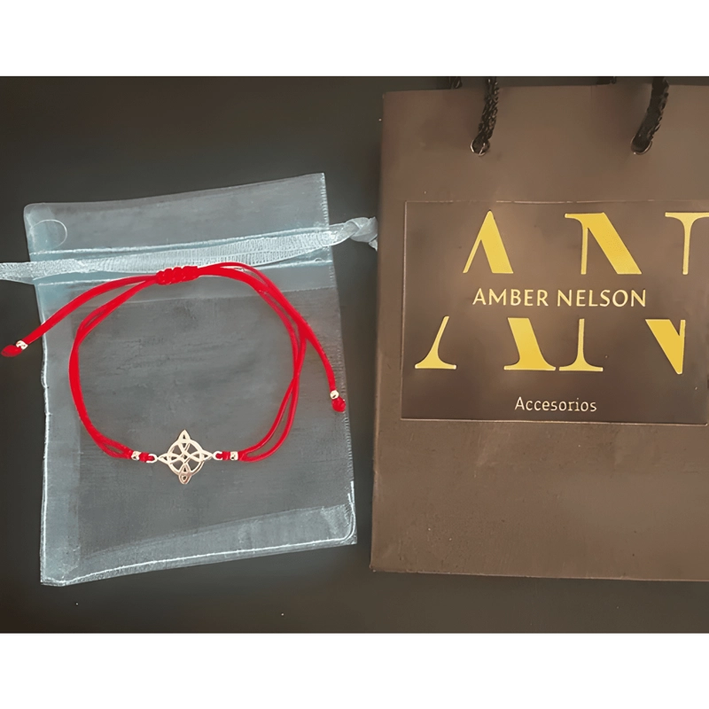 HILO NUDO DE BRUJAS PLATA 925 PROTECCION AMULETO REGALO ROJO - 3