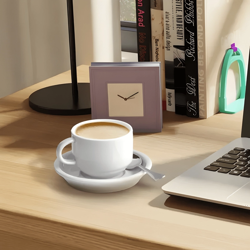 SET DE 4 TAZAS Y PLATOS PARA ESPRESSO CON CUCHARAS DE ACE... - 2