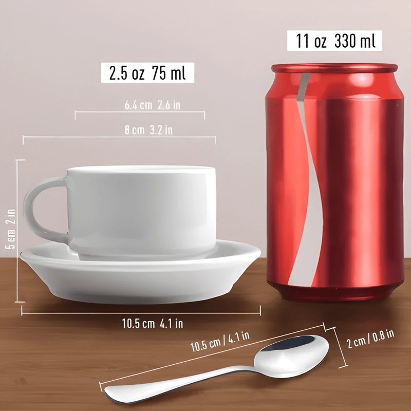 SET DE 4 TAZAS Y PLATOS PARA ESPRESSO CON CUCHARAS DE ACE... - 4
