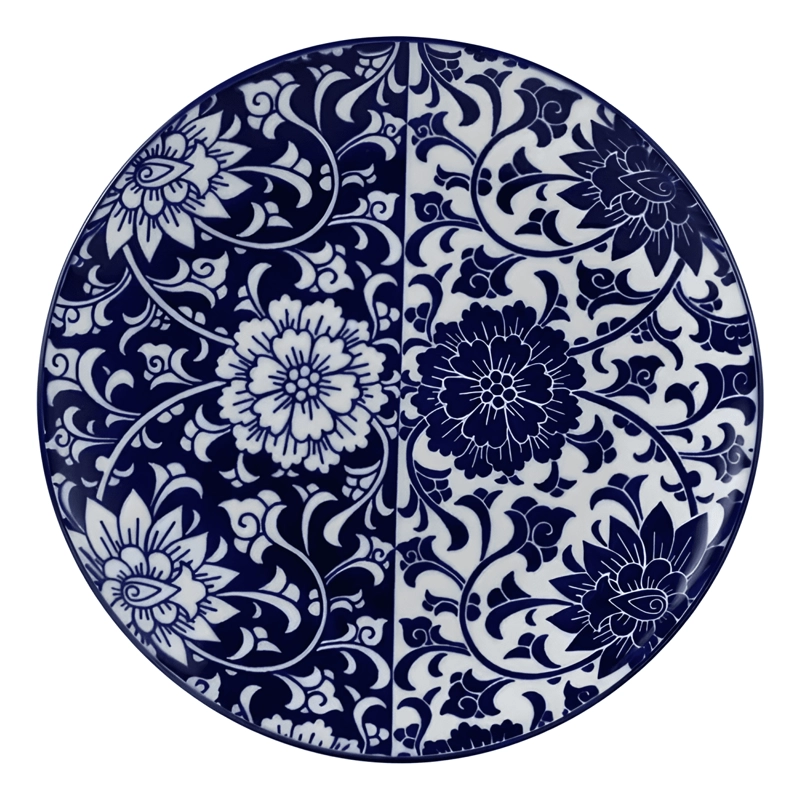 JUEGO LOZA PORCELANA 24 PIEZAS VAJILLA COMPLETA AZUL - 3