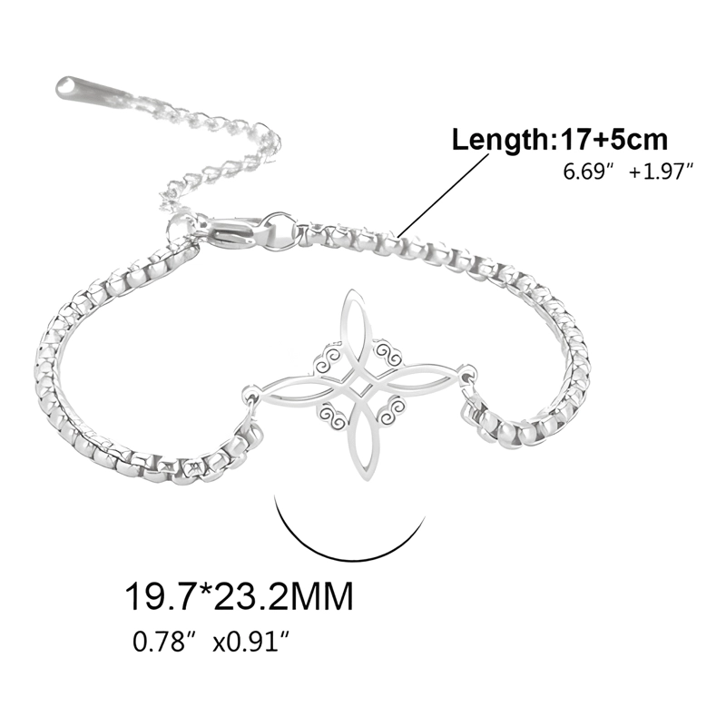 PULSERA NORDICA NUDO DE BRUJA CELTA ACERO PROTECCION #2 - 1