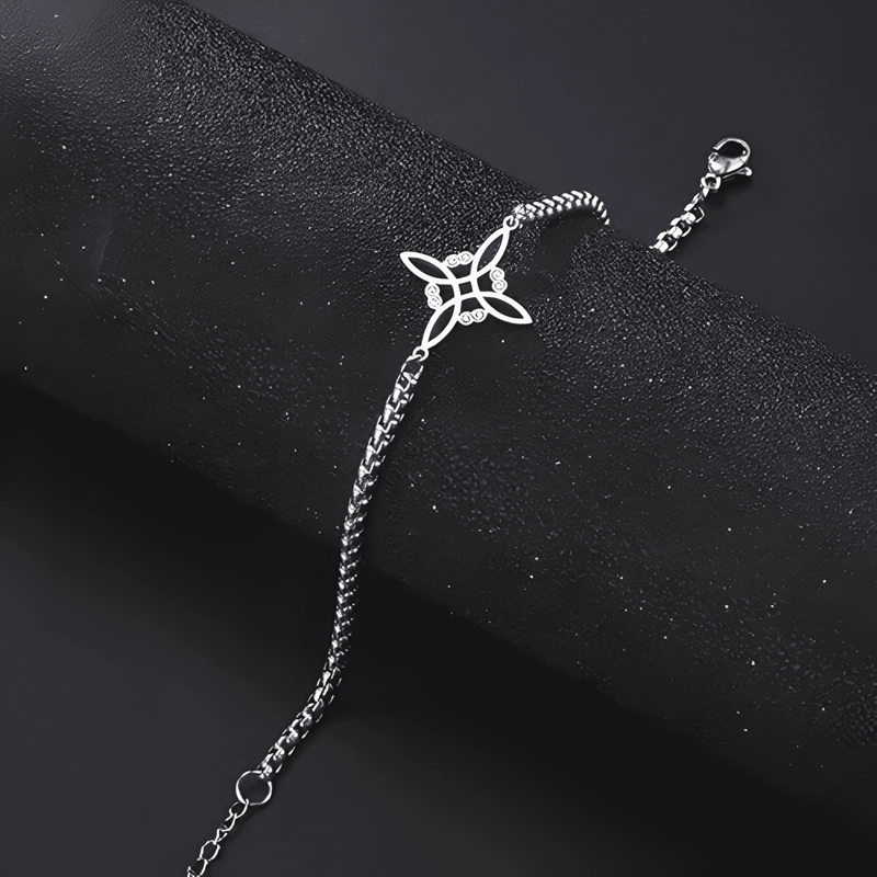 PULSERA NORDICA NUDO DE BRUJA CELTA ACERO PROTECCION #2 - 2