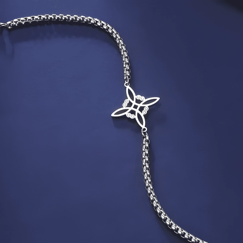 PULSERA NORDICA NUDO DE BRUJA CELTA ACERO PROTECCION #2 - 4