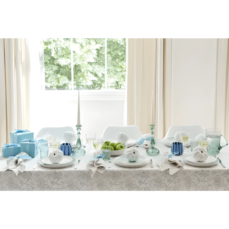 JUEGO DE VAJILLA CELADON 4 PIEZAS PORCELANA RESISTENTE PO... - 1