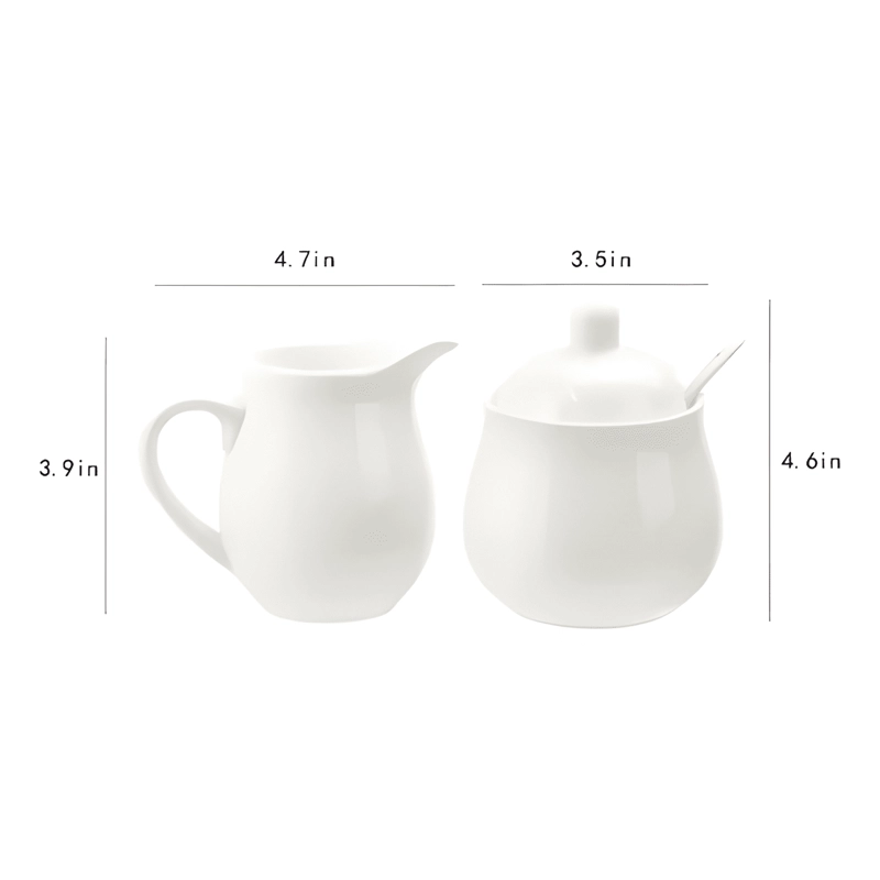 JUEGO CERAMICO PARA Y AZUCAR CON TAPA Y CU... COLORIDO CREMA - 1