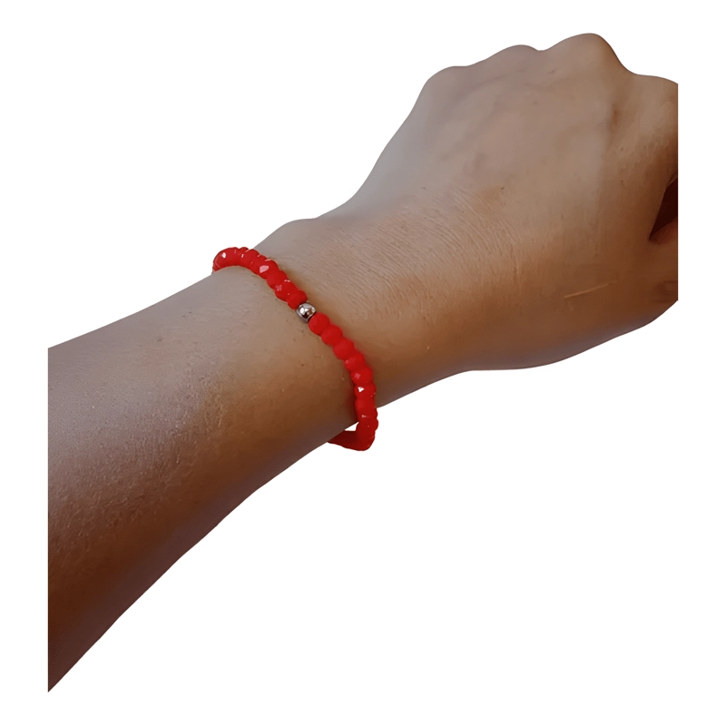 PULSERA AMULETO PROTECCION SUERTE ALEJA MALAS ENERGIAS ROJA - 3