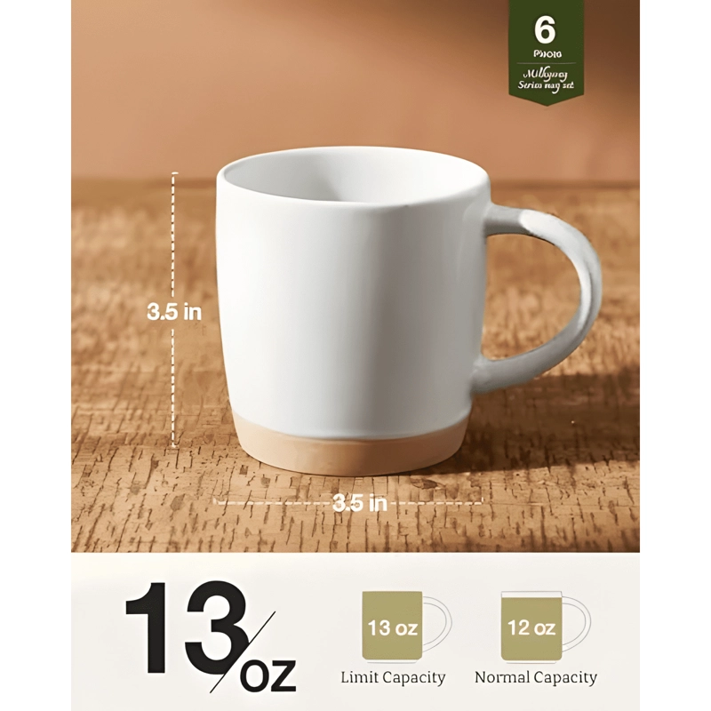 SET DE 6 TAZAS CERAMICAS DE 390 ML PARA Y TE ... CAFE - 2