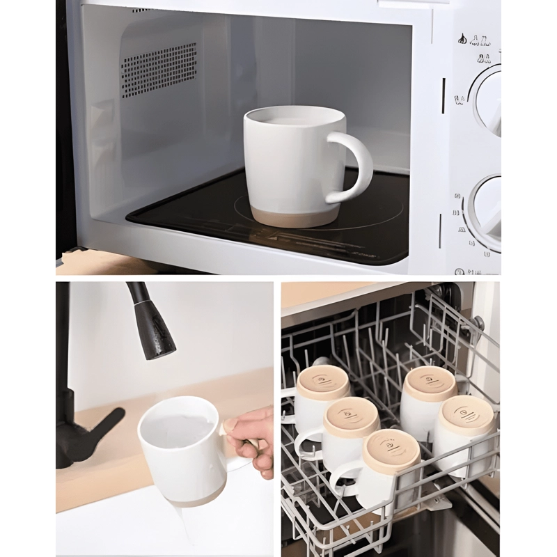 SET DE 6 TAZAS CERAMICAS DE 390 ML PARA Y TE ... CAFE - 4