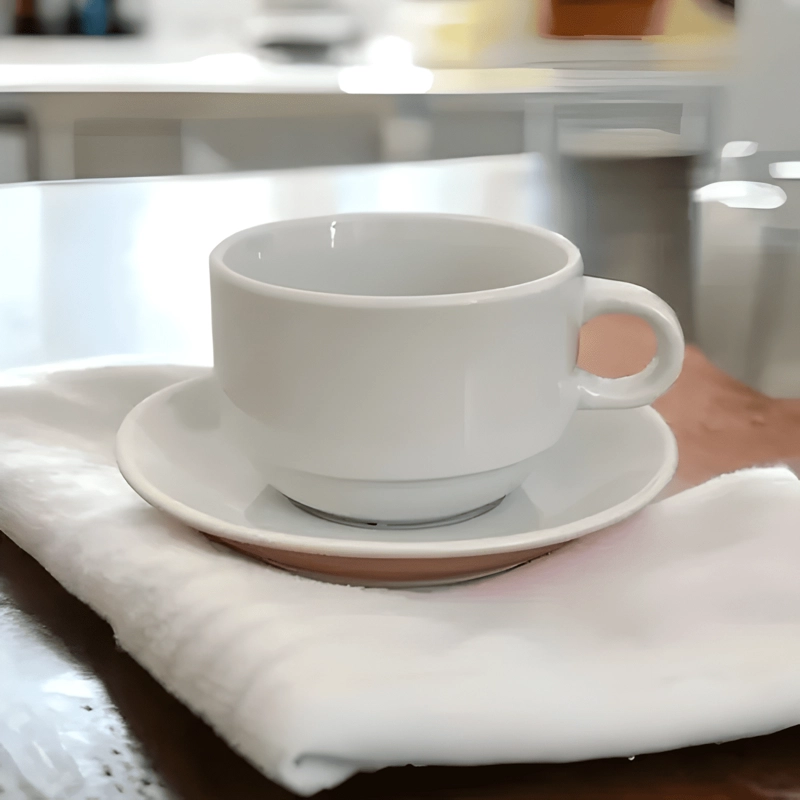 JUEGO DE 6 TAZAS DE TE  PORCELANA + 6 PLATILLOS +6 CUCHARA - 1