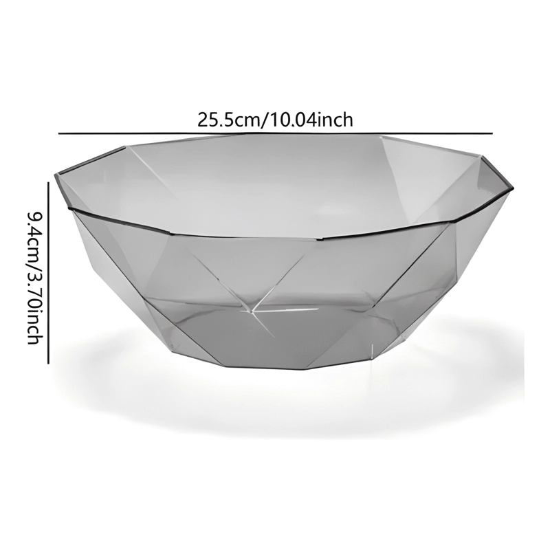 ENSALADERA BOWL ACRILICO MENAJE 25CM TRANSPARENTE - 4