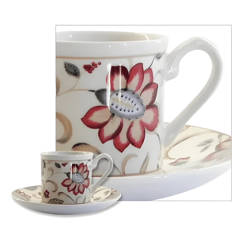 JUEGO DE VAJILLA 30 PIEZAS PORCELANA FINA JACOBEAN FLORAL - 2