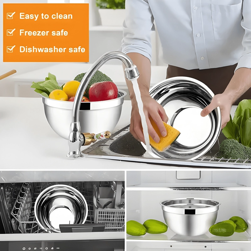 PACK 5 BOWL POCILLO ACERO INOXIDABLE REPOSTERIA COCINA #4 - 1