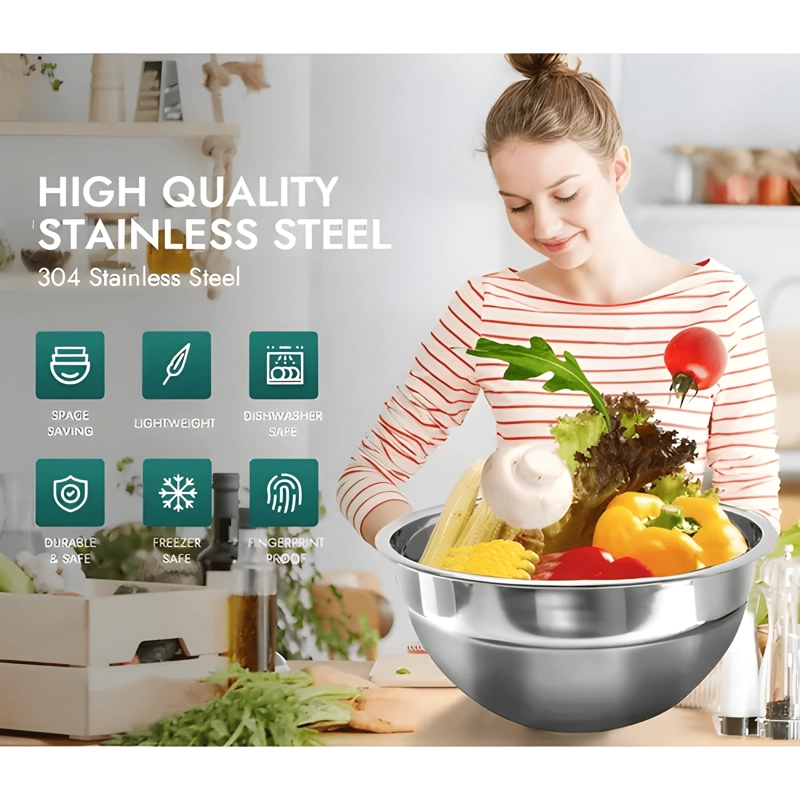 PACK 5 BOWL POCILLO ACERO INOXIDABLE REPOSTERIA COCINA #4 - 2