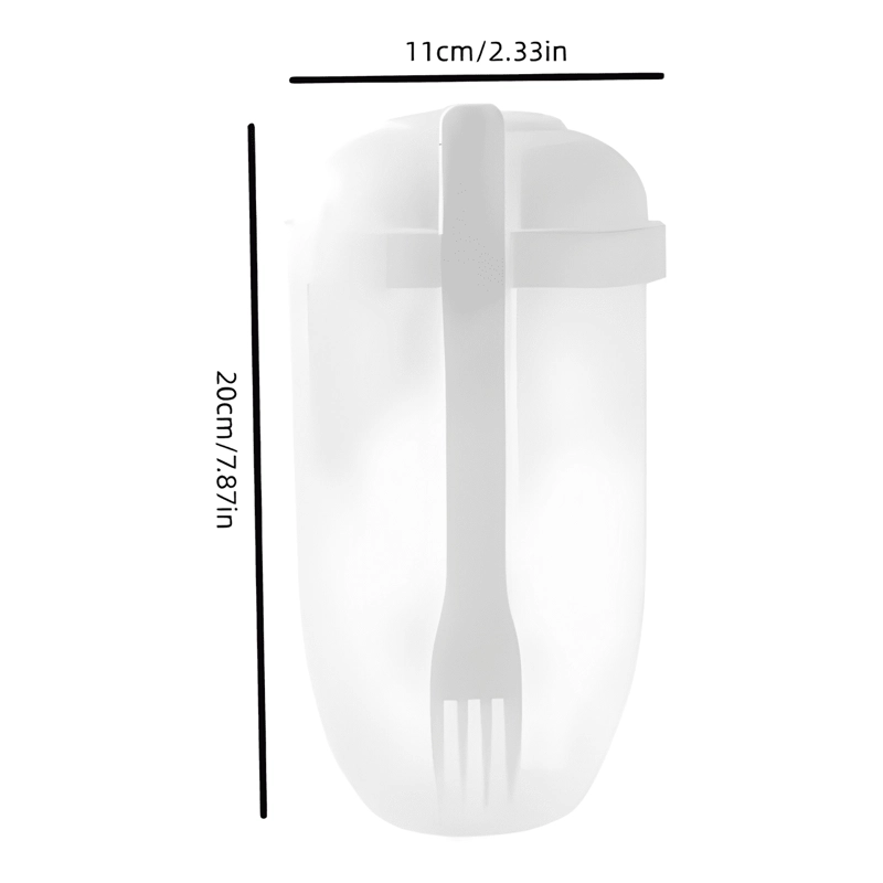VASO DE ENSALADA PORTATIL CON TAPA DE TENEDOR Y ADHERESO - 4