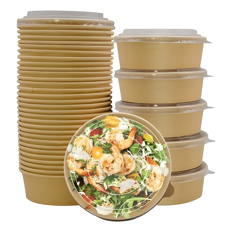 ENVASE BOWL POLIPAPEL KRAFT 750 CC CON TAPA 50 UNID - 1