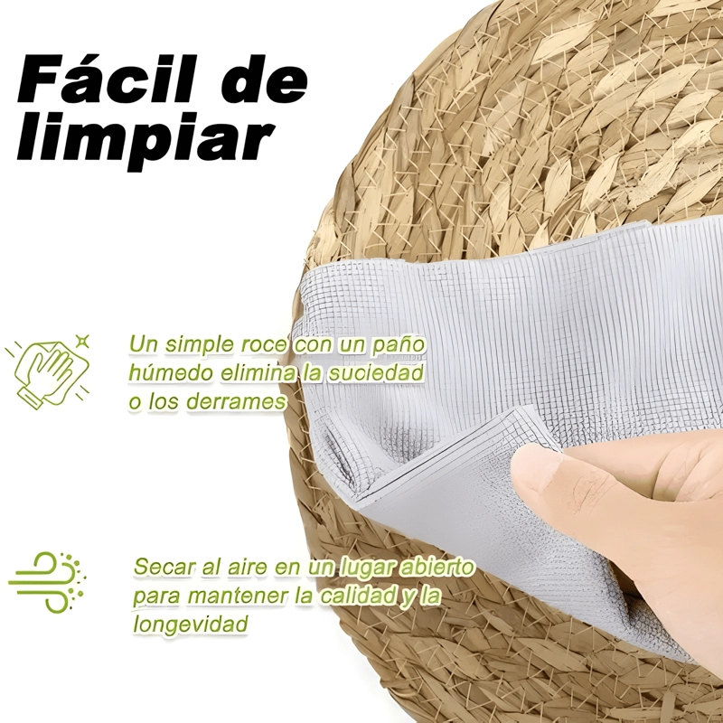 SET 6 INDIVIDUALES MANTEL FIBRA NATURAL YUTE 38 CM PACK 6 - 3