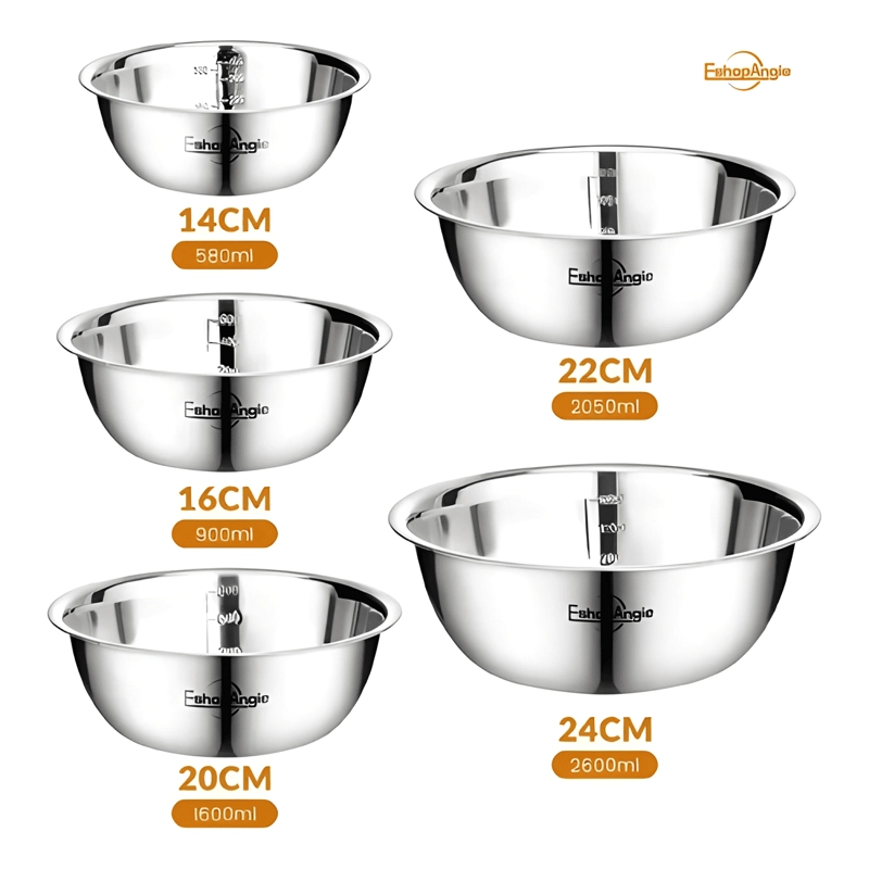 PACK 5 BOWL POCILLO ACERO INOXIDABLE REPOSTERIA COCINA #2 - 4