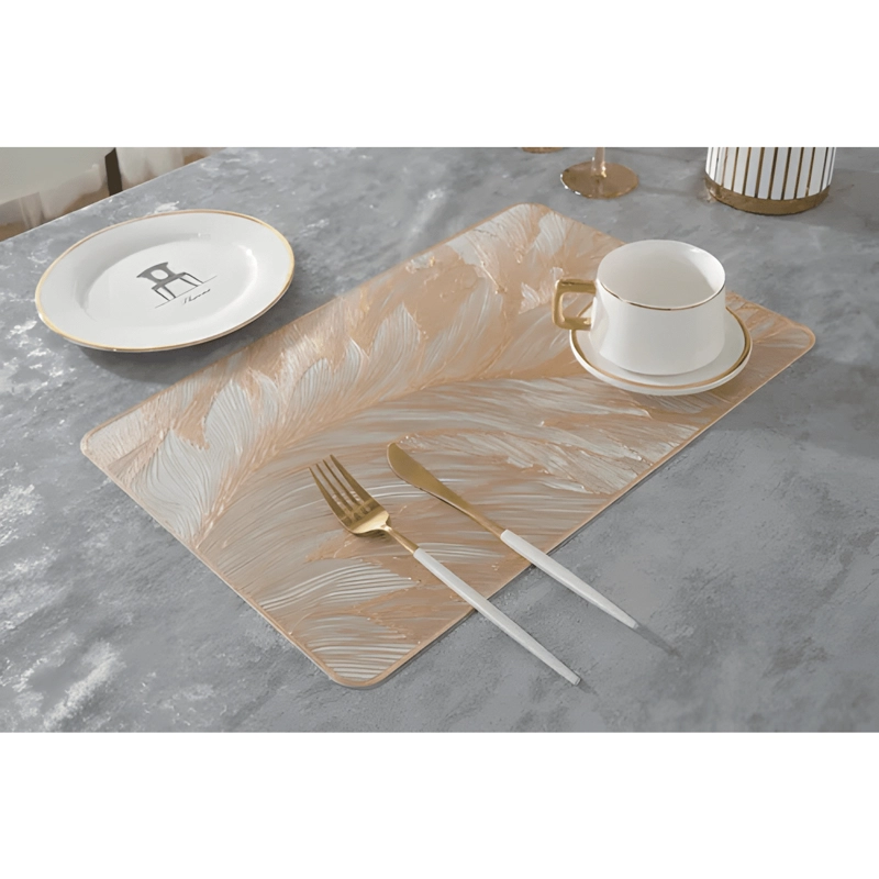 MANTEL INDIVIDUALS PLUMAS EN RELIEVE AISLAMIENTO TE RMICO - 2