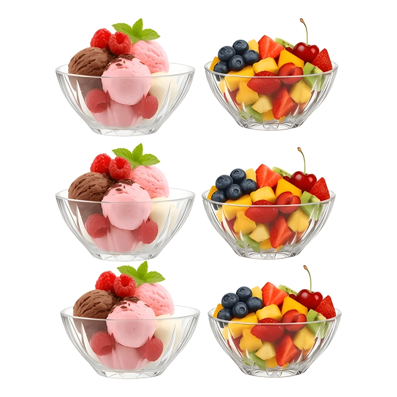 1 ENSALADERA 1.85CC + 6 BOWLS 350CC VIDRIO ALLEGRA ARGANDA - 2