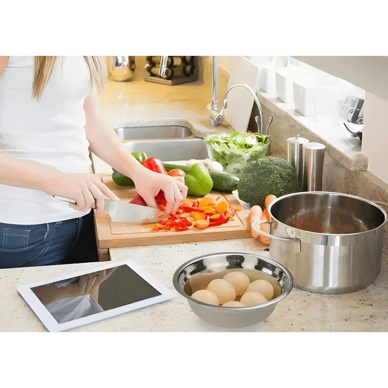 BOWL 22CM POCILLO ACERO INOXIDABLE REPOSTERIA COCINA 2500ML - 2