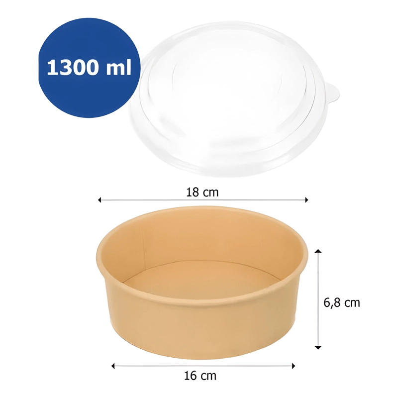 BOWL DE COCINA 1300ML BOWL CLARO 1.3L - PACK X 300 UNIDADES - 1