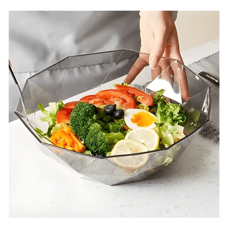 ENSALADERA BOWL ACRILICO MENAJE ENSALADAS 25CM TRANSPARENTE - 1
