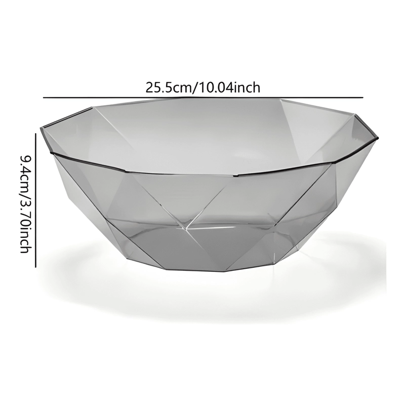 ENSALADERA BOWL ACRILICO MENAJE ENSALADAS 25CM TRANSPARENTE - 3