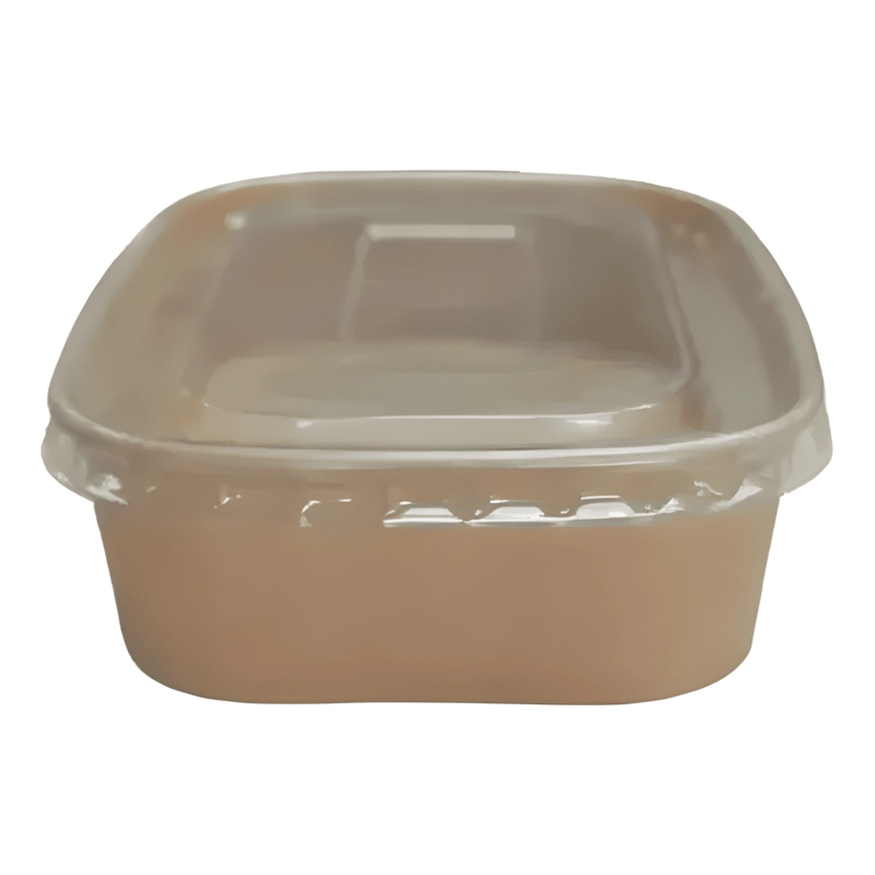BOWL KRAFT CUADRADO C/TAPA 650CC 50 UNIDADES TRANSPARENTE - 2
