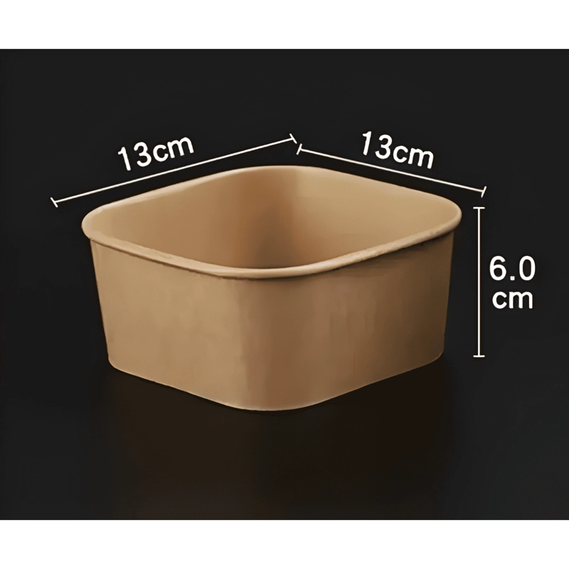 BOWL KRAFT CUADRADO C/TAPA 650CC 50 UNIDADES TRANSPARENTE - 3