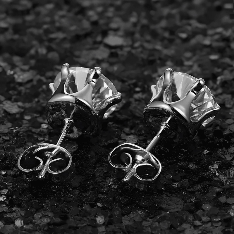 AROS CIRCON BRILLANTE HOMBRE MUJER PLATA ZARCILLOS JOYERIA - 3
