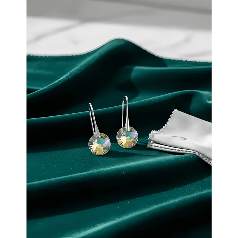 AROS MUJER PLATA 925 CRISTAL SWAROVSKI BAROQUE TORNASOL - 1