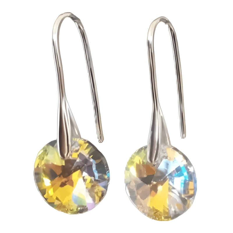 AROS MUJER PLATA 925 CRISTAL SWAROVSKI BAROQUE TORNASOL - 3
