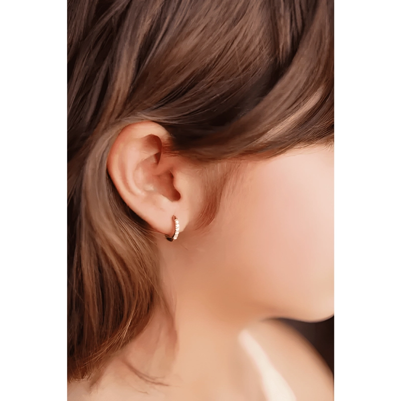 ARGOLLAS ZIRCONIAS 8MM TITANIO ASTM F136 CHAPADO EN DORADO - 3