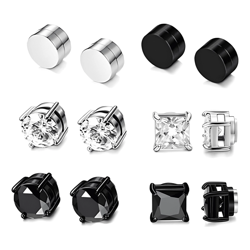 SET 10 PARES DE AROS PIERCING FALSOS A PRESION Y #1 - 4