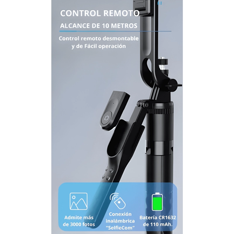 TRIPODE ESTABILIZADOR 360° PALO SELFIE DISPARADOR BLUETOOTH - 3
