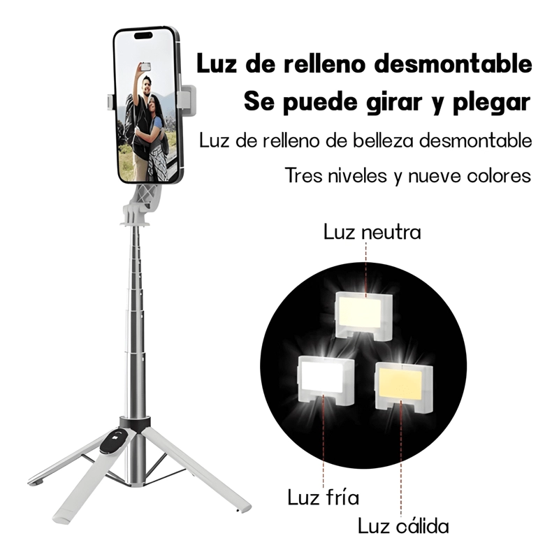 TRIPODE PARA SELFIES 17.5-105 CM CON LUZ LED 3 NIVELES #3 - 4