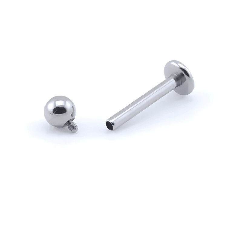 PIERCING SWTI125 ,6 UNIDADES LABRET BOLA TITANIUM 1.2X8X3 - 2
