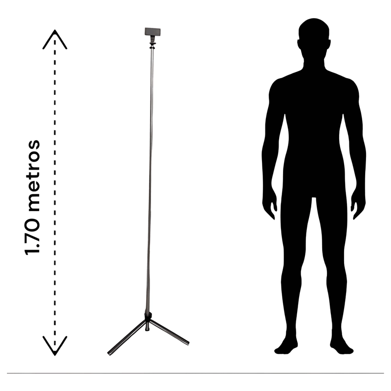 PALO SELFIES TRIPODE CELULAR BLUETOOTH 170CM MONOPOD SOPORTE - 2