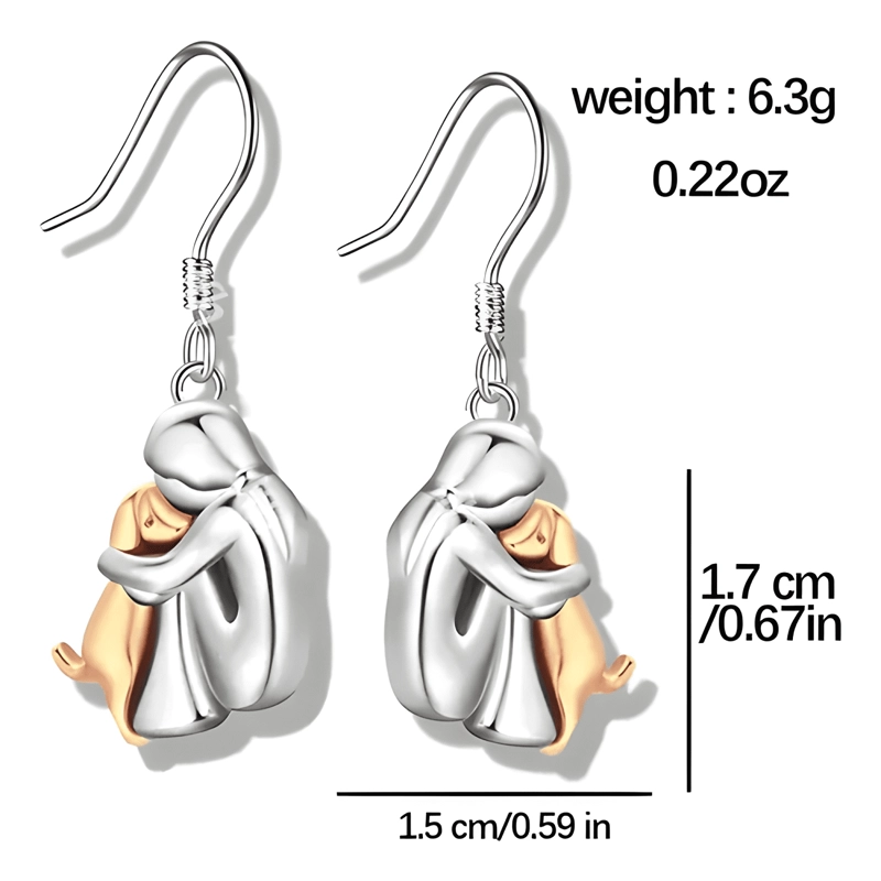 AROS MUJER PERRO PENDIENTES PLATA 925 MASCOTA JOYA REGALO - 2